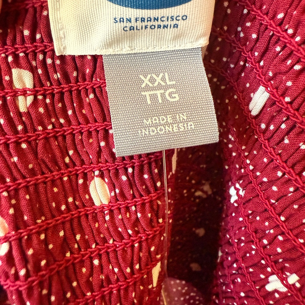 Old Navy Red and White Adjustable Strap Sundress - Picture 5 of 6